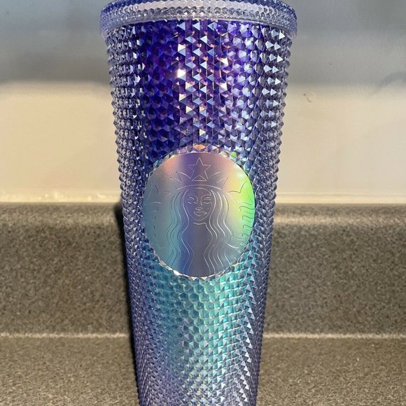 Starbucks Summer 2021 Blue Ombre Mermaid Studded Bling Venti 24oz Tumbler NEW - Picture 3 of 5